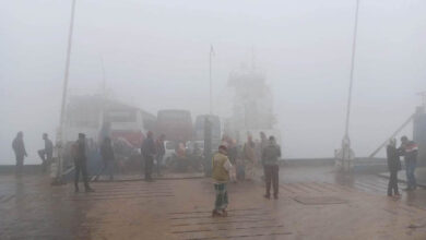 Photo of ঘন কুয়াশার কারণে দৌলতদিয়ায় ফেরি চলাচল ব্যাহত