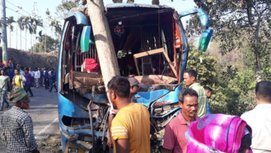 Photo of মাটিরাঙ্গায় বাস-ট্রাক সংঘর্ষে চালক নিহত